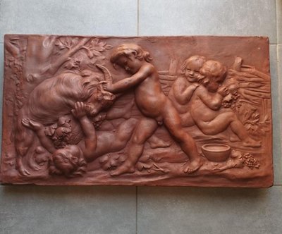 Large bas-relief - beautiful decorative piece after Edme Bouchardon.