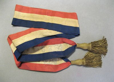 Deputy or Mayor's Sash from the Second Empire Period.