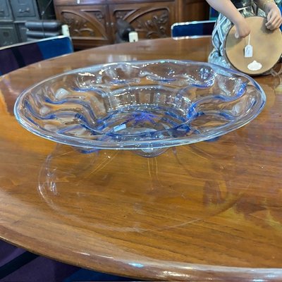 Large Murano Vittorio Zecchin 1930 glass centrepiece plate, diameter 40 cm.
