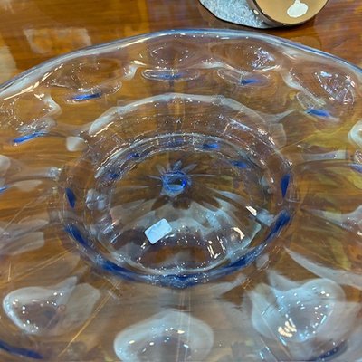 Large Murano Vittorio Zecchin 1930 glass centrepiece plate, diameter 40 cm.
