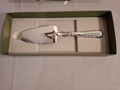 Christofle silver-plated cake server.