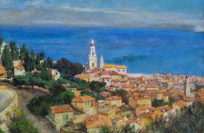 Lucien LAURENT-GSELL - View of the bay of Menton