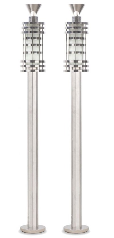 Claude Parent, Pair of Modernist Floor Lamps - Unique Modern Art Pieces