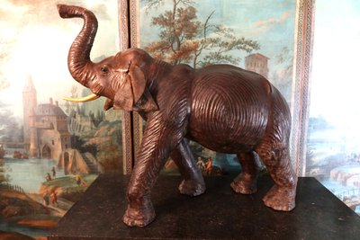 Vintage leather elephant