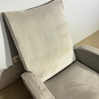 Mid Century 50s armchair “Gigi Radice” grey colour. Iron legs