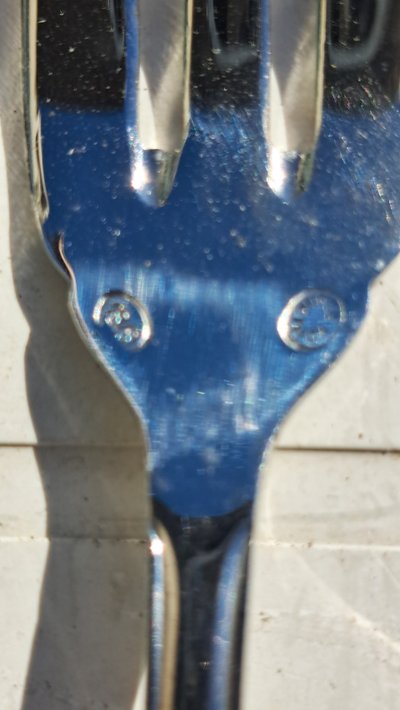 Antique 100-piece monogram cutlery set (18.8) France Inox