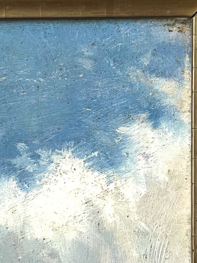 Oil on canvas “the dovecote” signed and dated 1881