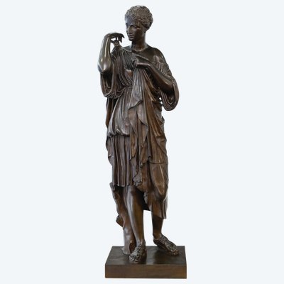 Sculpture - Diane Of Gabies , Ferdinand Barbedienne Founder - Bronze