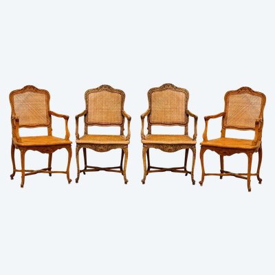 Set of 4 Regency style armchairs