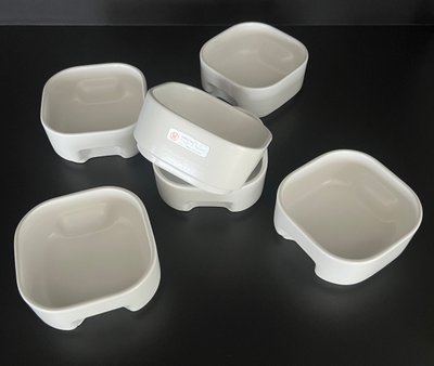 Bowls, ramekins (x6) Square by Makio Hasuike for Sociétariats Ceramica Revelli, Italy 70's