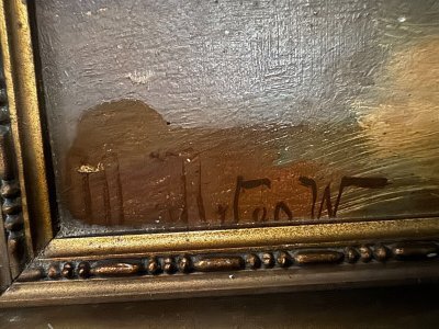 Öl auf Holz signiertes Stillleben mit Rosenstrauß 1936