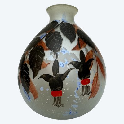 Vase à décor des Fuchsias