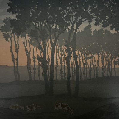 Lithographie par Henri Rivière La Féérie des Heures - L'Aube