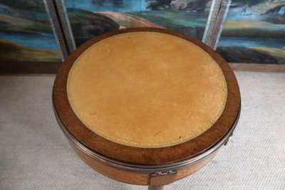 Table à jeux en loupe des années 1940