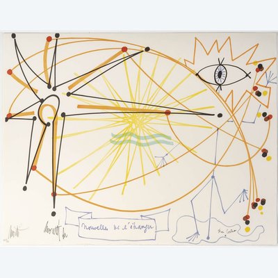 Lithograph by Raymond MORETTI and Jean COCTEAU