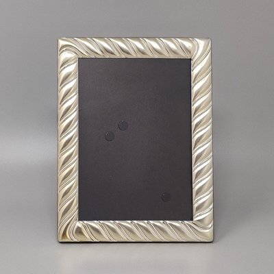 1970s Gorgeous Photo Frame in Silver Plated with Glass. Made in Italy