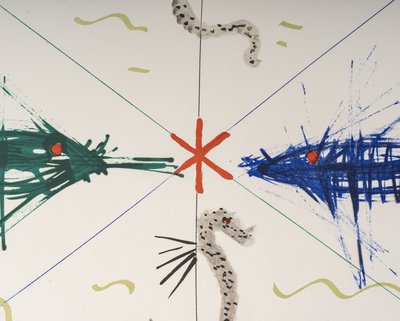 Lithographie par Raymond MORETTI et Jean COCTEAU