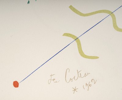 Lithographie par Raymond MORETTI et Jean COCTEAU