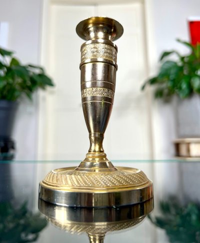 Candeliere in bronzo stile impero - XIX secolo