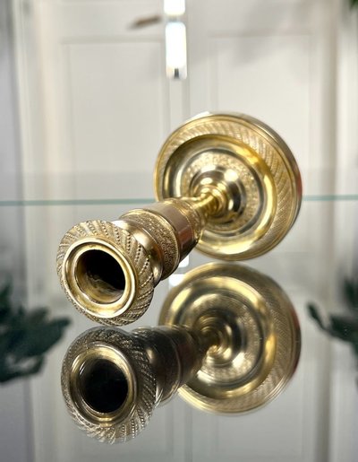 Candeliere in bronzo stile impero - XIX secolo