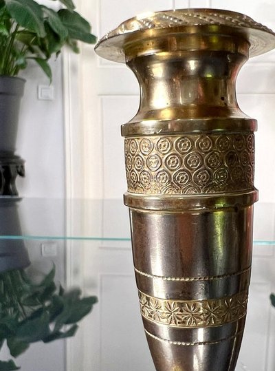 Candeliere in bronzo stile impero - XIX secolo