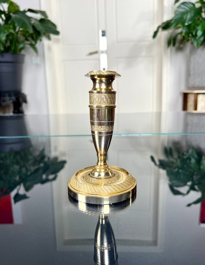 Candeliere in bronzo stile impero - XIX secolo