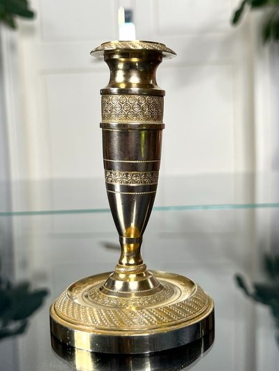 Candeliere in bronzo stile impero - XIX secolo