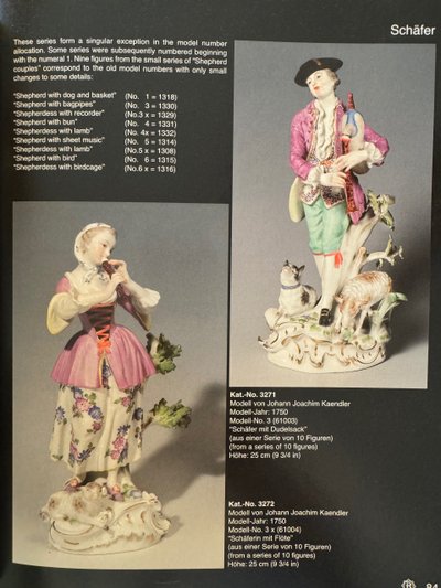 Meissen - Porcelain figure of a shepherd with bagpipes