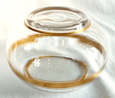 Zuccheriera Napoleone III in cristallo Baccarat impreziosita da oro fino - fine XIX secolo