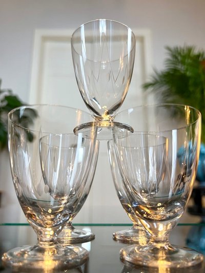 Crystal Port Glass Set - Art Déco