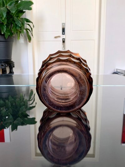 Faceted Crystal Vase - Vintage