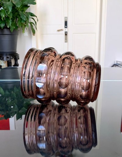 Faceted Crystal Vase - Vintage
