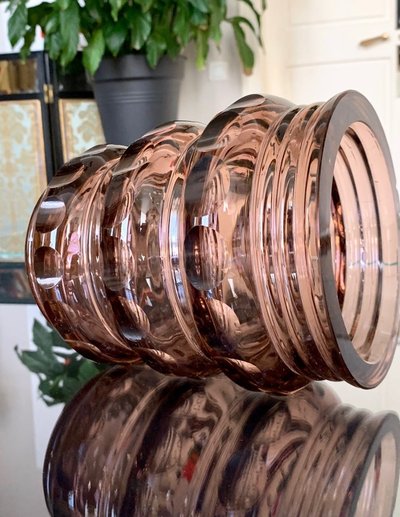 Faceted Crystal Vase - Vintage