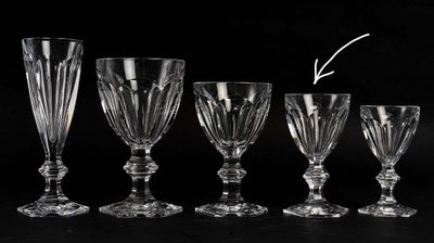 Baccarat 6 white wine glasses 12.4 cm Harcourt 1841 model