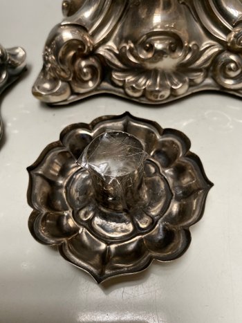 AUSTRIAN SOLID SILVER TORCHES