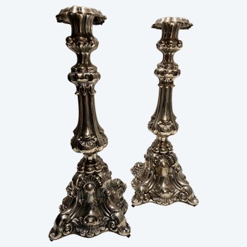 AUSTRIAN SOLID SILVER TORCHES