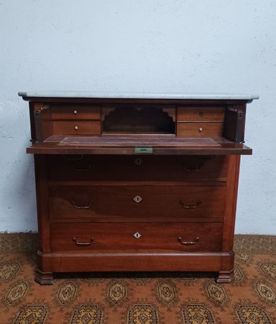 Cassettiera in noce Luigi Filippo