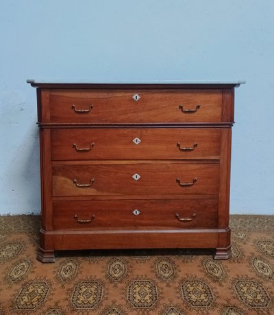 Cassettiera in noce Luigi Filippo