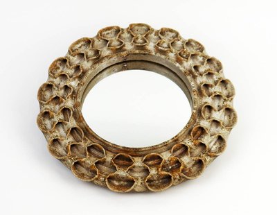 Miroir rond en grès