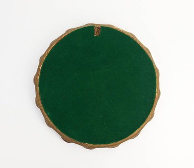 Miroir rond en grès