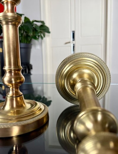 Coppia di portacandele in bronzo - XIX secolo