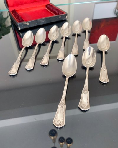 Silver Plated Dessert Spoons in Boxed Set
