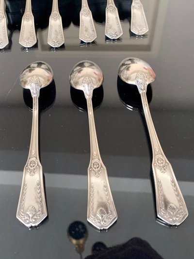 Silver Plated Dessert Spoons in Boxed Set