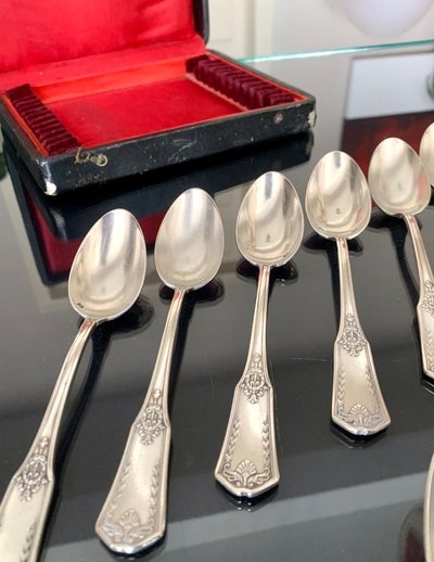 Silver Plated Dessert Spoons in Boxed Set