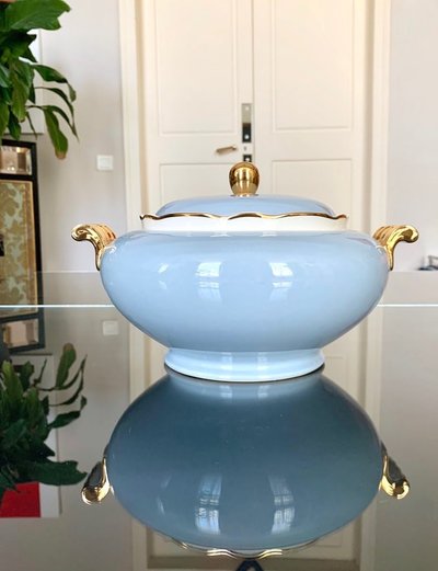 Porcelain Soup Tureen Decorated with Fine Gold - Villeroy & Boch - Art Déco