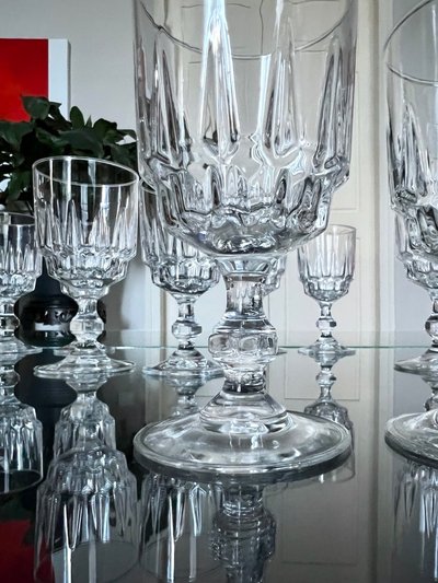 Water and wine glasses - Service De Table Vintage