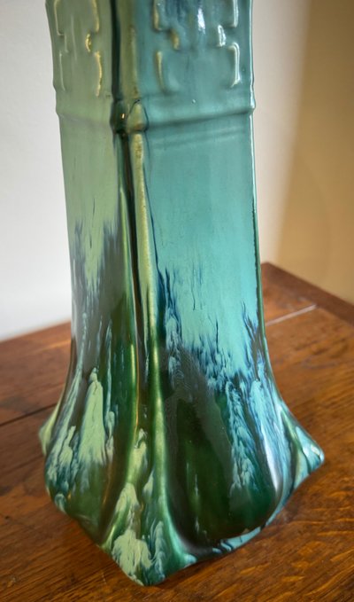 Rare Pair of Large Art Nouveau Vases