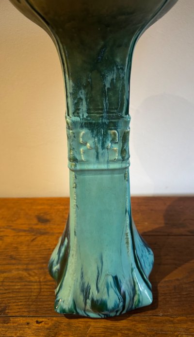 Rare Pair of Large Art Nouveau Vases