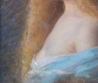 Michel FRONTI - Portrait d'une jeune femme blonde