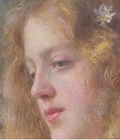 Michel FRONTI - Portrait d'une jeune femme blonde